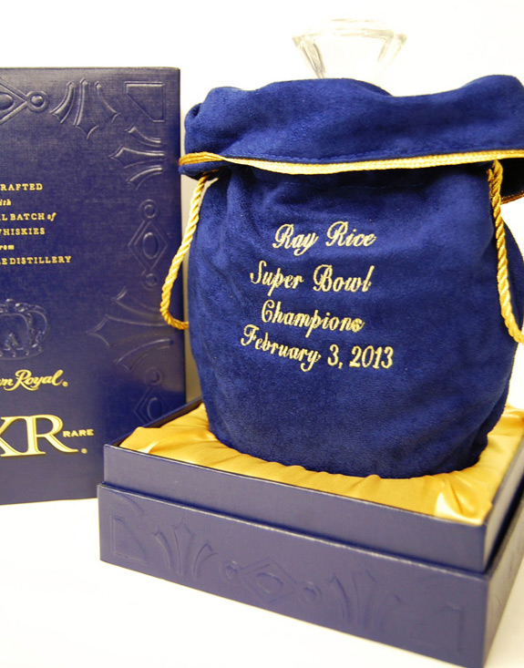 Custom Embroidered Crown Royal XR Bag