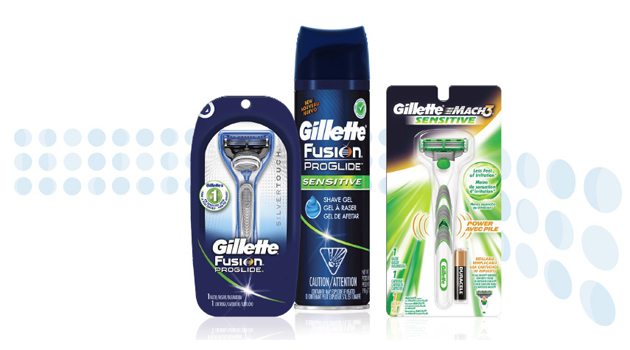 Gillette Sensitive Razors and Shaving Gel