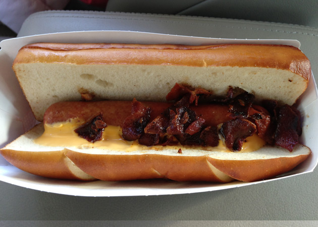 Sonic Cheesy Bacon Pretzel Dog