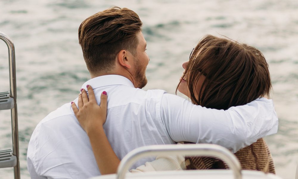 Couple on a yacht