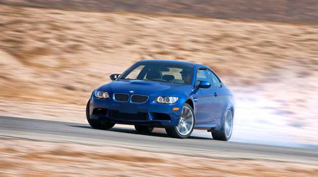 BMW racing on a track