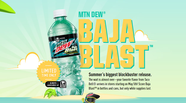 Mtn Dew Baja Blast Bottles To Hit Selves For Limited Time Only