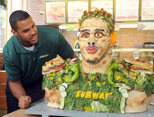 Subway Food Statue - Anthony Barr