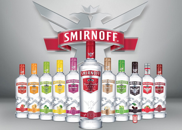 Sminoff Vodka line