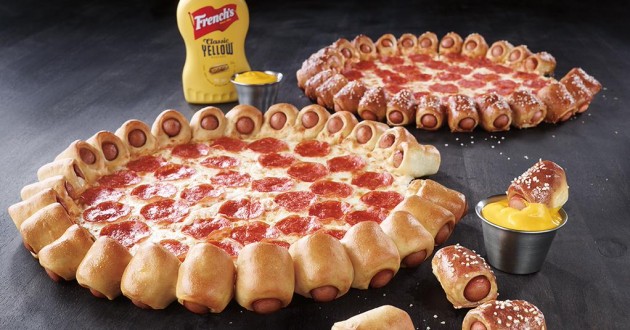 Pizza Hut Hot Dog Bites Pizza