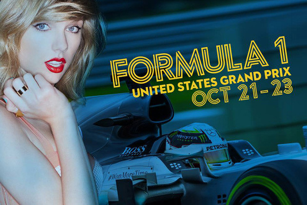 Taylor Swift To Perform At 2016 F1 Race at Circuit of the Americas