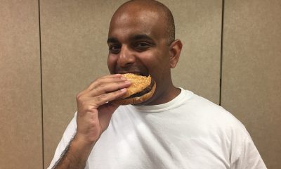 Eating a Big AZ Burger