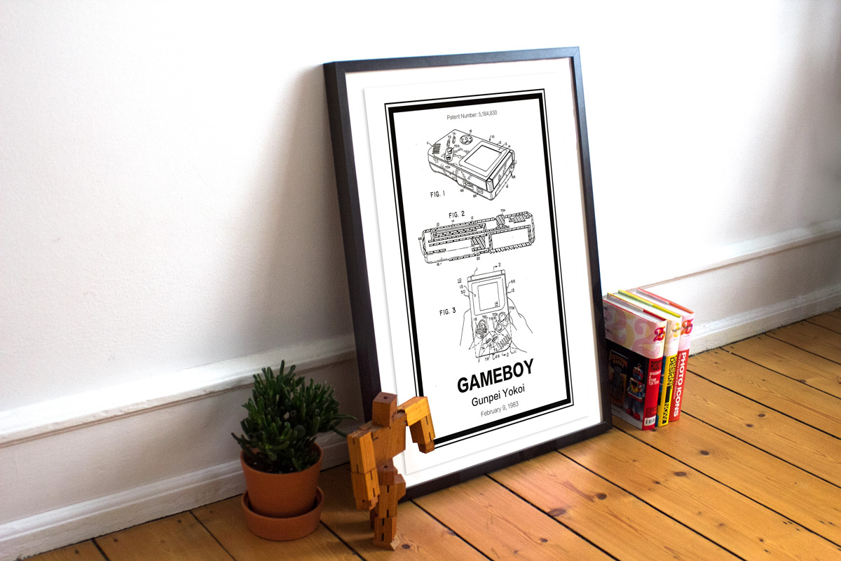 Retro Patents - Nintendo Gameboy Print