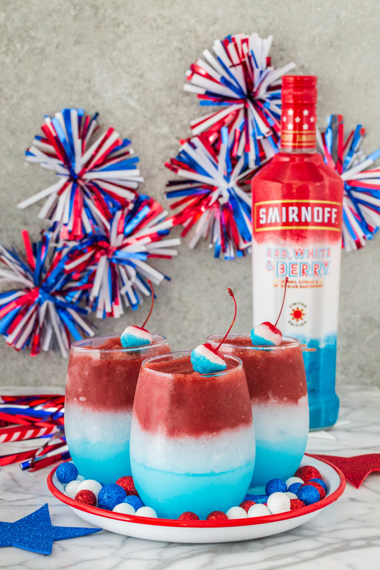 Smirnoff Red, White, and Blue Frose Recipe