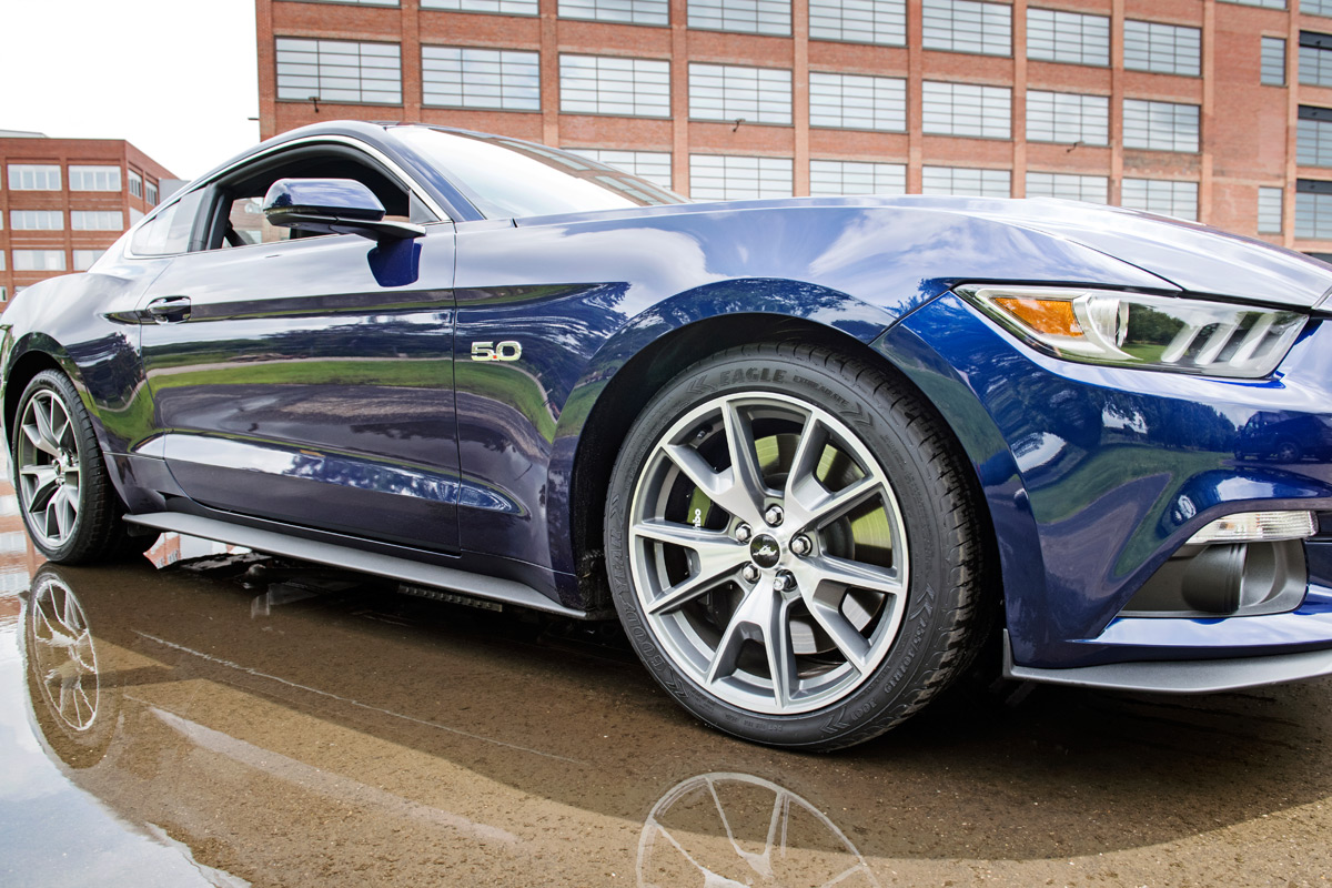 Goodyear Eagle Exhilarate Ultra-High Performance Tires mounted on a Mustang GT