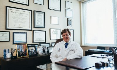 Doctor sitting in front of his desk