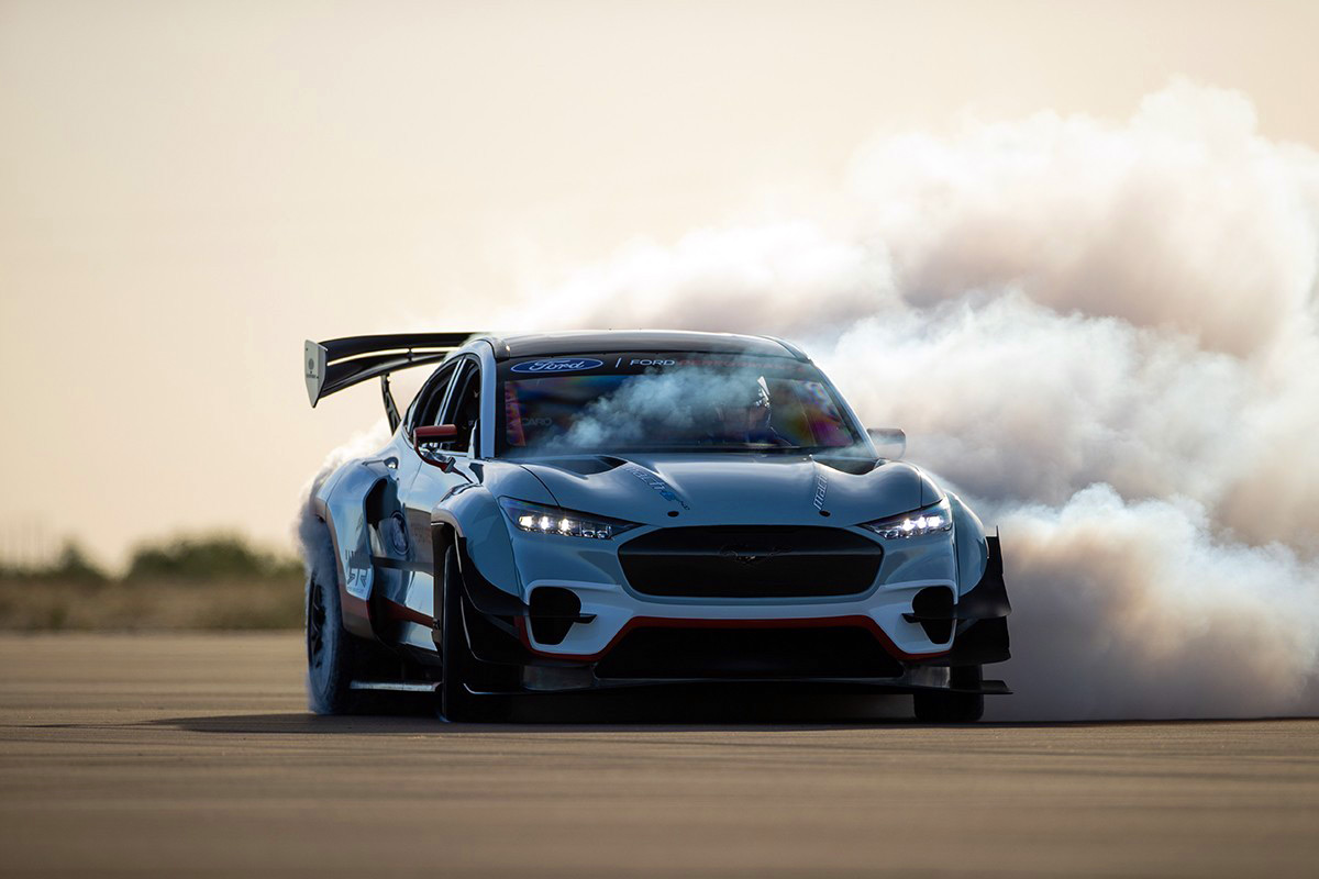 Watch As Ken Block Gets Sideways In The Ford Mustang Mach-E 1400