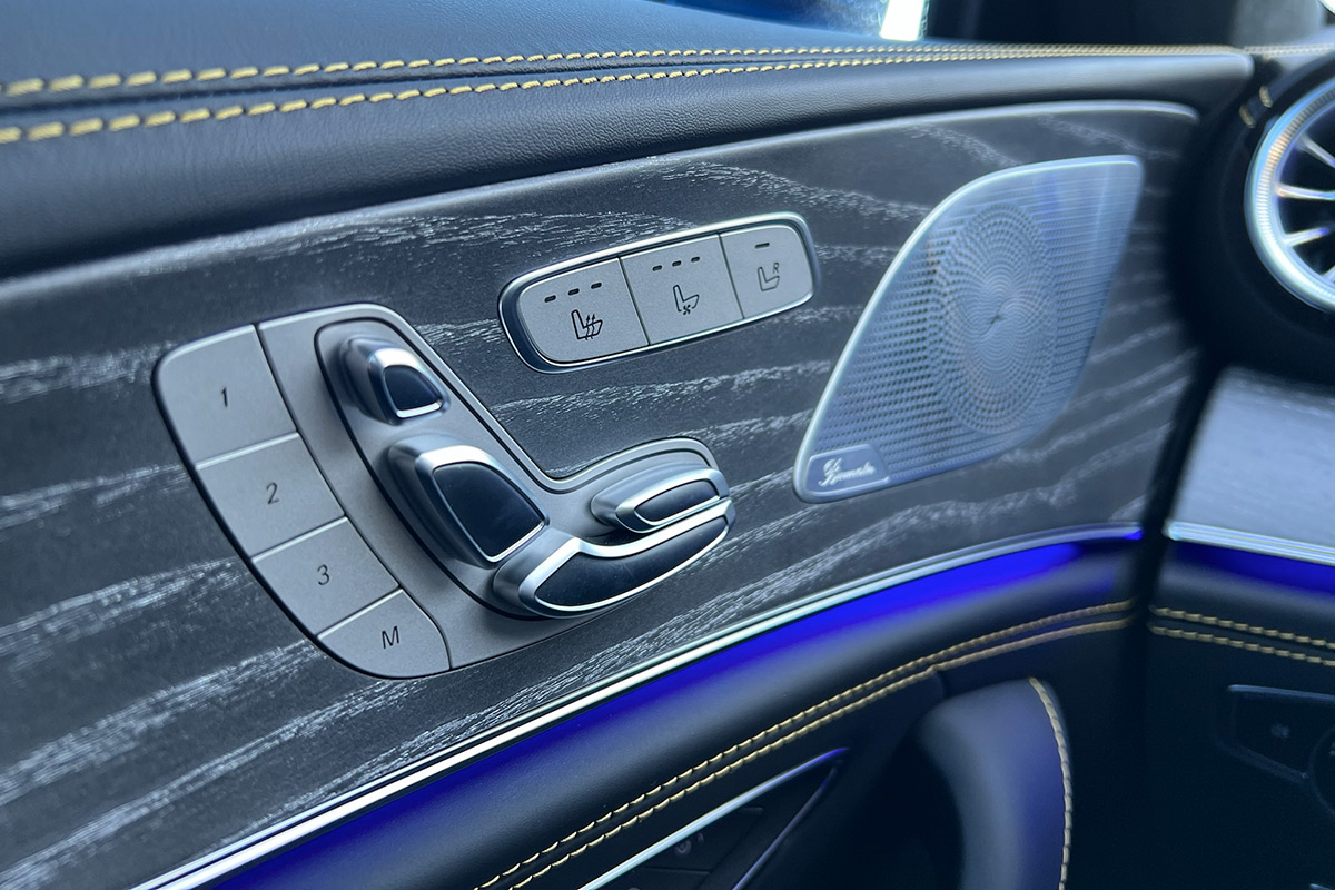 2022 Mercedes-AMG GT 53 4-Door Coupe seat controls