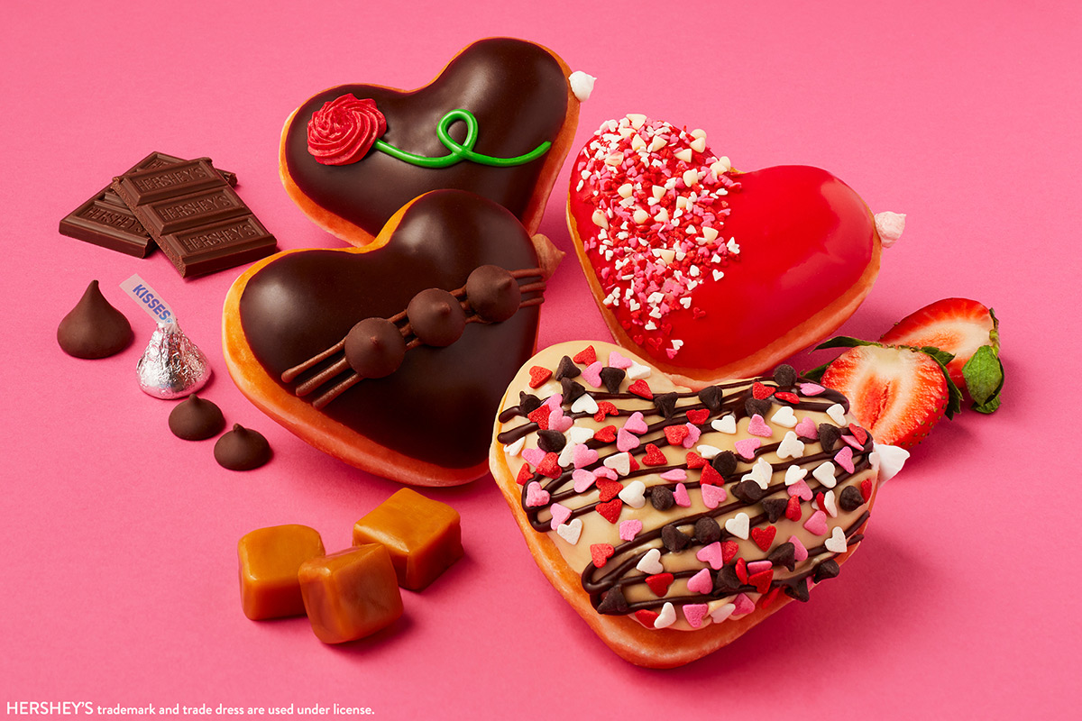 Krispy Kreme Valentine's Day Heart-Shaped Donuts