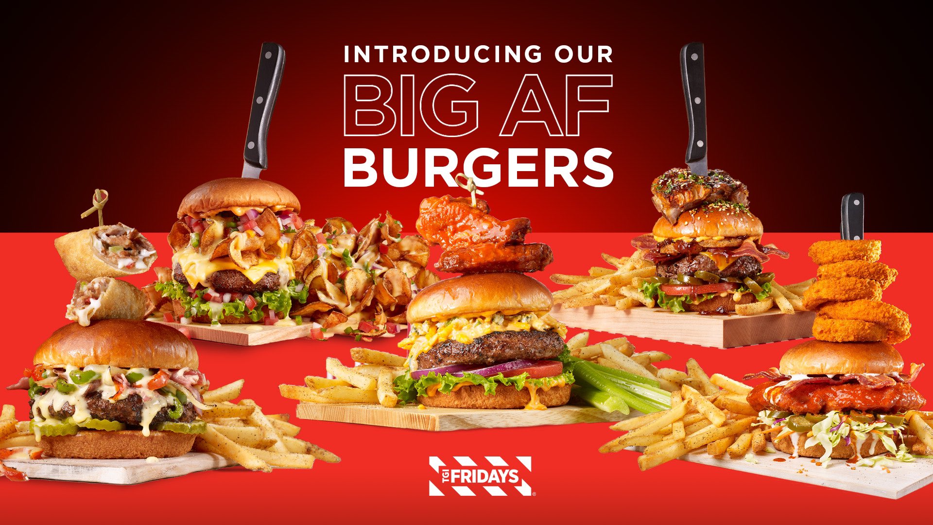 TGI Fridays Takes Things To A Whole Other Level With New 'Big AF Burgers'