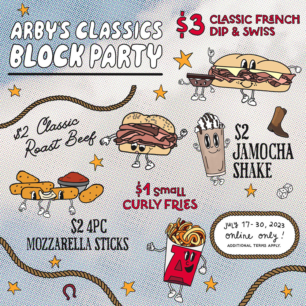 Arby's Brings Back Online Only $1, $2, $3 Classics Menu Through October 22,  2023 - Chew Boom