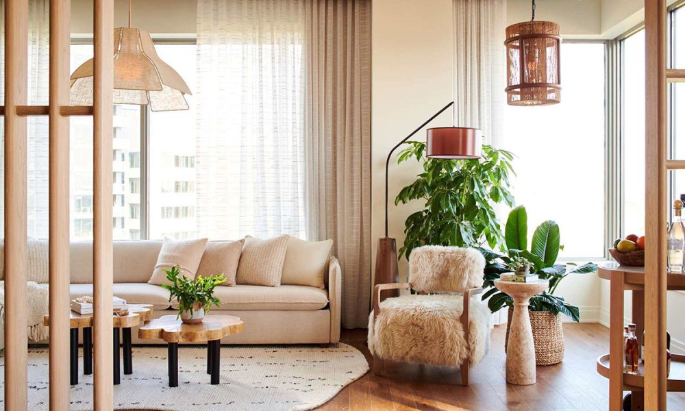 Penthouse (Alder House) Living Room at 1 Hotel Seattle