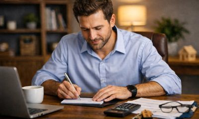 Man Paying His Mortgage