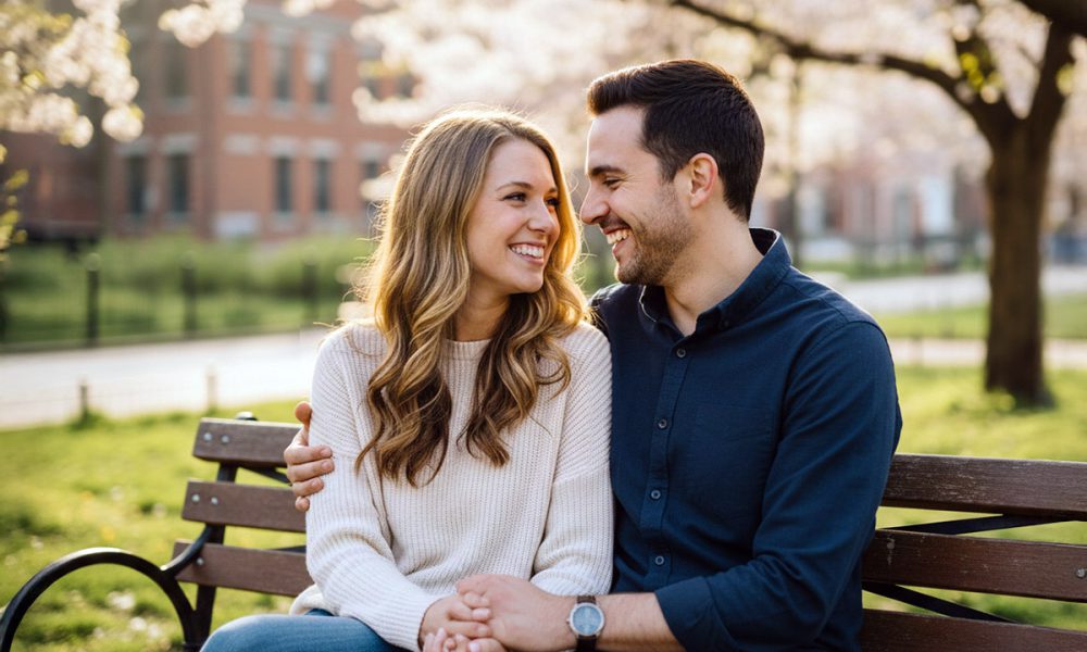 Couple in a new relationship