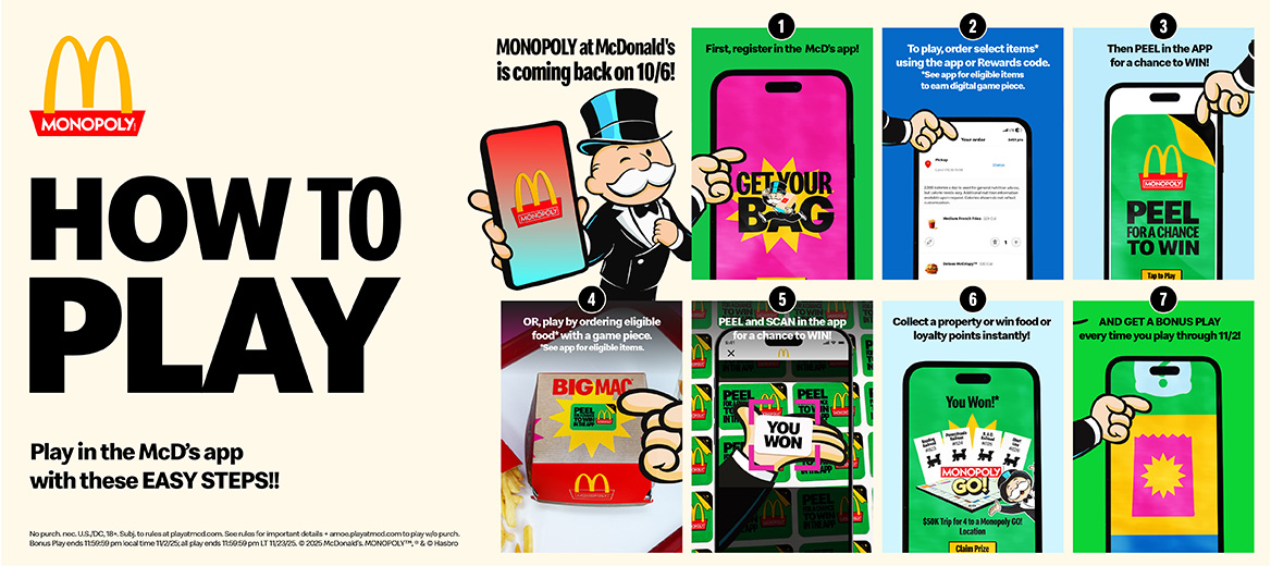 MONOPOLY Game at McDonald's - How To Play