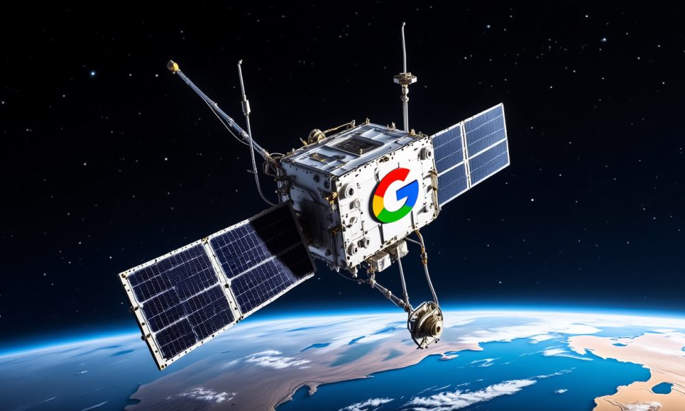 Google Satellite Orbiting Earth