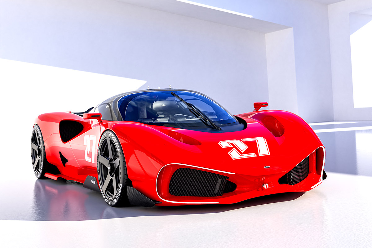 Nilu27 V12 Hypercar in SUMAC Red