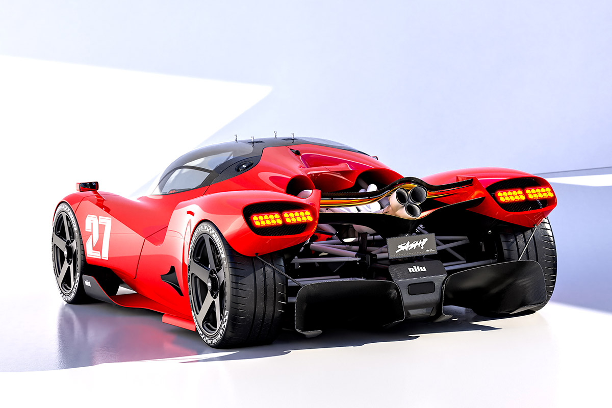 Nilu27 V12 Hypercar in SUMAC Red