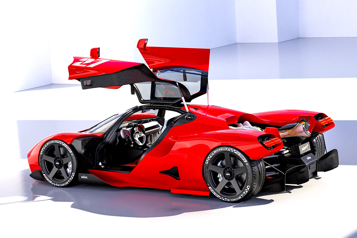 Nilu27 V12 Hypercar in SUMAC Red