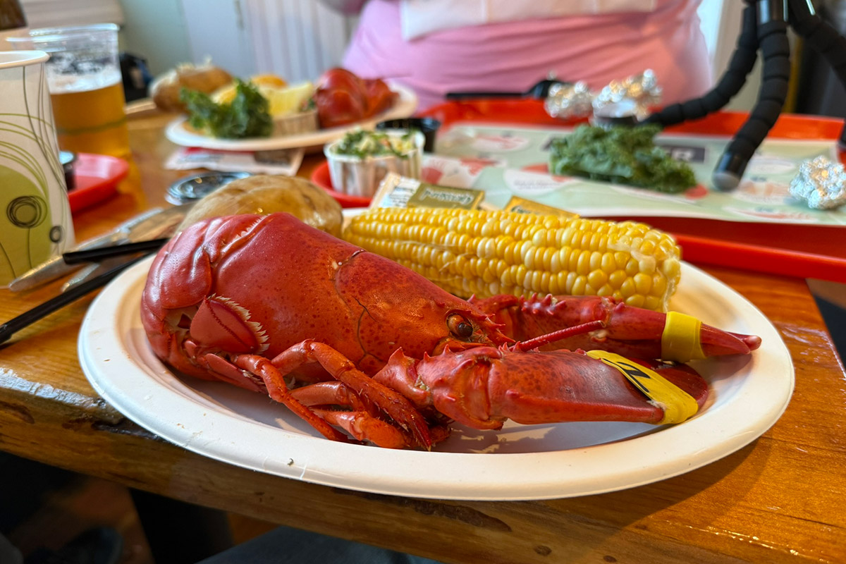 Fresh lobster on cruise