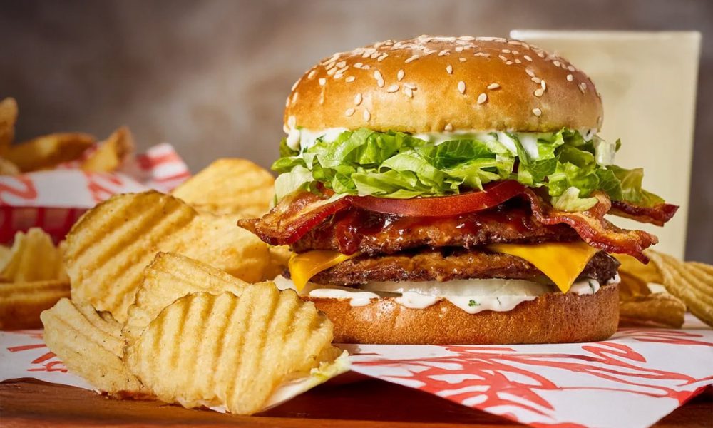 Red Robin Cowboy Ranch Double Burger