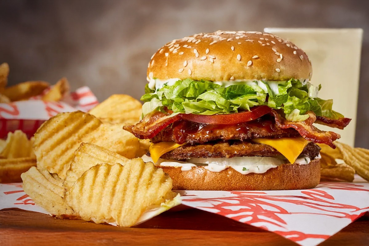 Red Robin Cowboy Ranch Double Burger