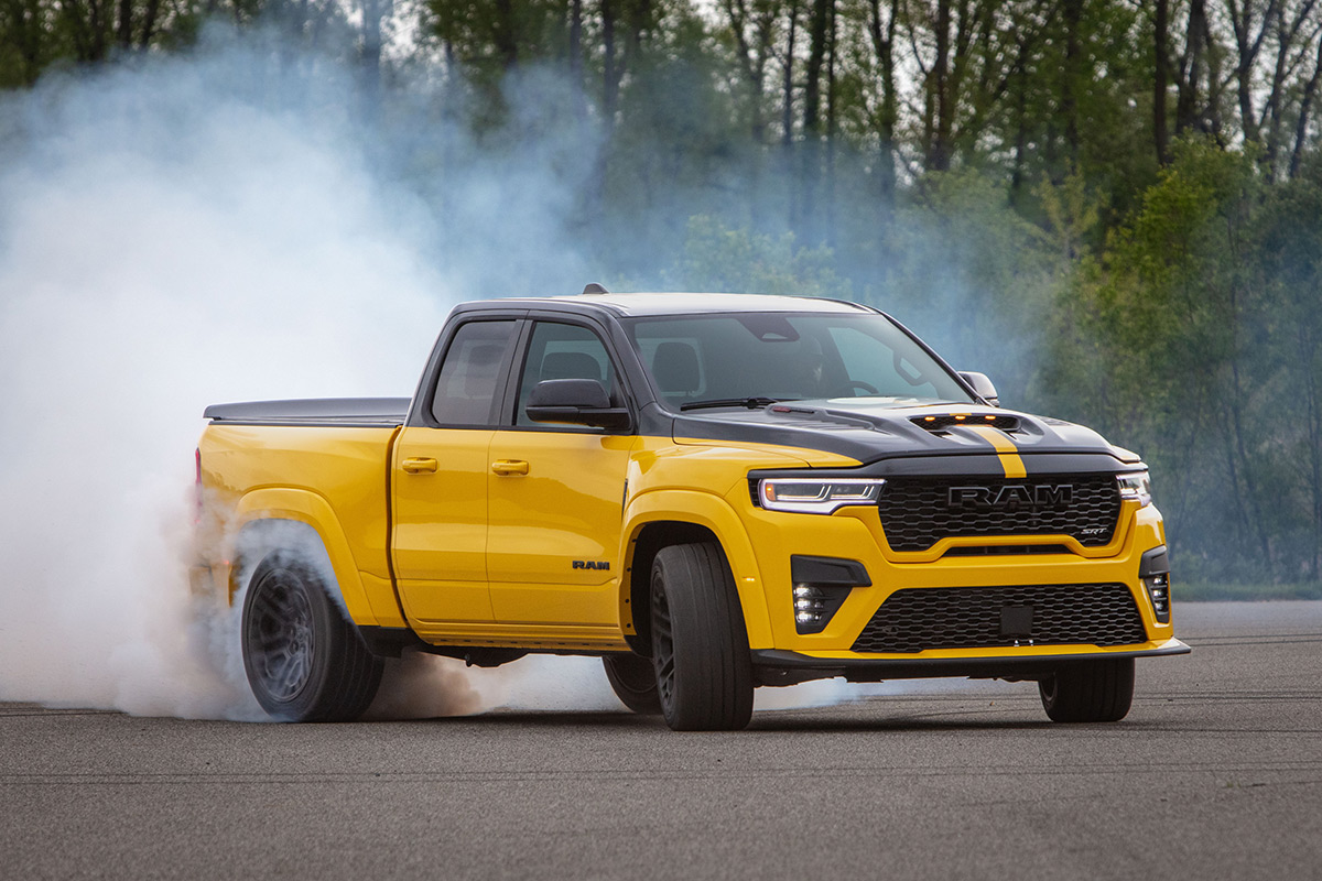 2027 Ram 1500 Rumble Bee SRT burnout