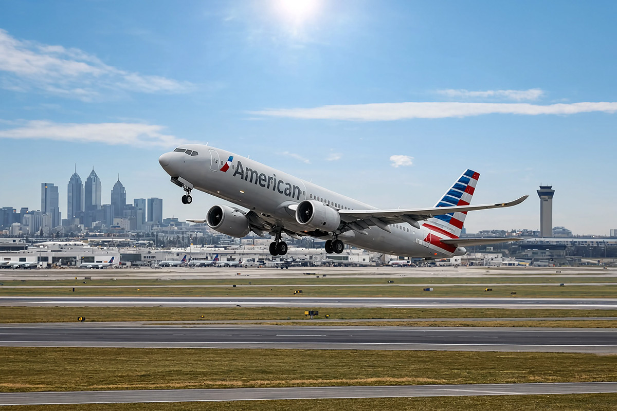 Flight Departing from Philadelphia