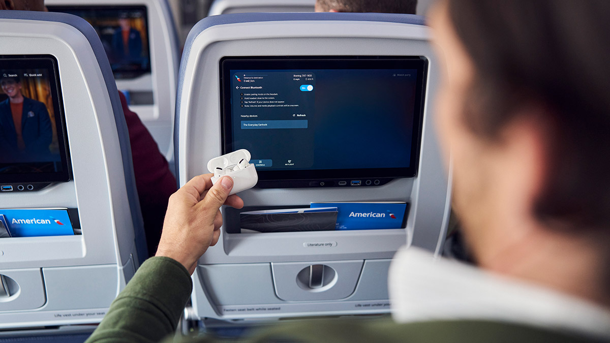 American Airlines Premium Seatback