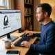 Man Shopping Online For Headphones